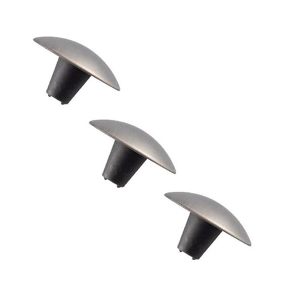 Kit 3 Puxador Orion Zen 33x20mm Niquel Velho Pequeno