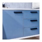 Kit 3 Puxador Para Moveis Ken 128mm Preto Fosco Zen