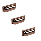 Kit 3 Puxador Plymouth Zen Rose Rose Concha 80mm Zp5420.l00