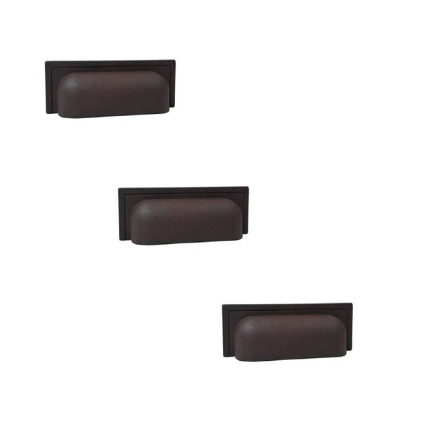 Kit 3 Puxador Plymouth Zen Vecchio Metallo Concha 80mm Zp5420