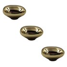 Kit 3 Puxador Ponto Seixo P 30mm X 22,5mm Gold (brilho) Zen