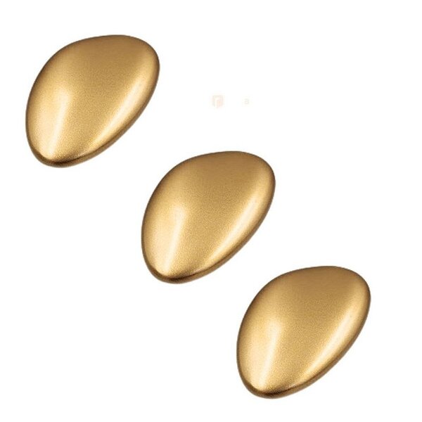 Kit 3 Puxador Seixo G 78mm X 50mm Dourado Matte Fosco Zen