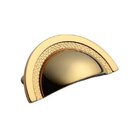 Kit 3 Puxador Shell 48 Mm Zen Gold (dourado Brilhante)