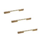Kit 3 Puxador Sorento 224mm Dourado Fosco Zen Zp5450.224.955