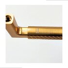 Kit 3 Puxador Zigrinato Il1780 192mm Bronze Esc ( Dourado )