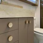 Kit 3 Puxadores 194 Yuma Ponto Dourados Para Móveis Armários