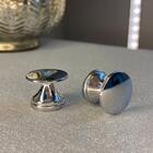 Kit 3 Puxadores 199 Tucson Ponto Cromado Para Móveis Armários