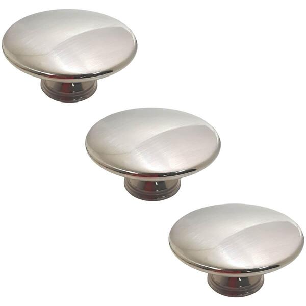 Kit 3 Puxadores 200 Tucson Ponto Níquel Escovado Para Móveis