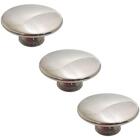 Kit 3 Puxadores 200 Tucson Ponto Níquel Escovado Para Móveis