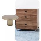 Kit 3 Puxadores 206 Naico Ponto Redondo Dourado Para Móveis A