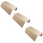 Kit 3 Puxadores Pv22 80 Alça De Sobrepor Dourado Para Móvel A