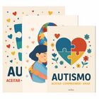 Kit 3 Quadro Decorativo Autismo Laço Símbolo Quarto Casa 40x2
