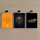 Kit 3 Quadro Decorativo Bitcoin Cripto Moeda Ethereum Wallet