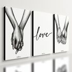 Kit 3 Quadro Decorativo Casal Namorados Amor Quarto Premium 2