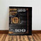 Kit 3 Quadro Decorativo Dinheiro Dólar Dourado Real Riqueza 4