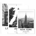 Kit 3 Quadro Decorativo Londres Paris New York Quarto Sala 28