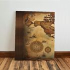 Kit 3 Quadro Decorativo Mapa Mundi Antigo Mundo Globo Brasil