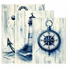 Kit 3 Quadro Decorativo Marítimo Veleiro Barco Ancora Farol Q
