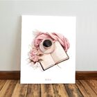 Kit 3 Quadro Decorativo Menina Jovem Estudos Rosa Quarto 40x2