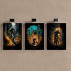 Kit 3 Quadro Decorativo Mountain Bike Ciclismo Bicicleta 28x2