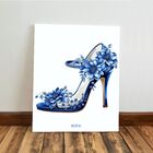 Kit 3 Quadro Decorativo Mulher Menina Azul Quarto Perfume 28x