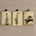 Kit 3 Quadro Decorativo Musica Clássica Retro Piano Violino 2