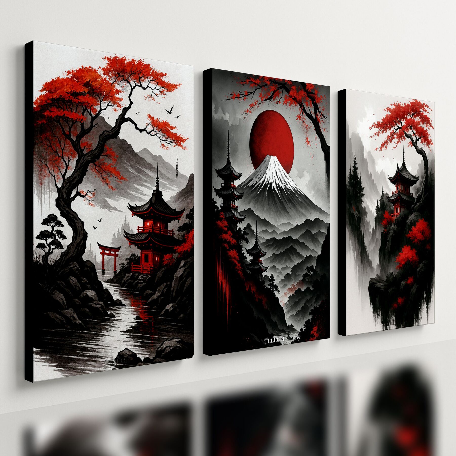 GARISH ROOM 9～34、37〜50 40冊セット Kit 3 Quadro Decorativo Paisagem Japonesa Japão Samurai 40x28cm