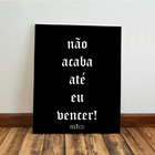 Kit 3 - Quadro Frases Motivacionais Preto Sucesso Fé Mdf 28x2