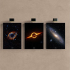 Kit 3 Quadro Galaxia Planeta Astronauta Universo Mdf Tratado