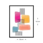 Kit 3 Quadros Abstrato Sem Vidro 32x42cm Belchior Colorido