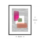 Kit 3 Quadros Abstrato Sem Vidro 32x42cm Belchior Colorido