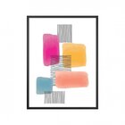 Kit 3 Quadros Abstrato Sem Vidro 32x42cm Belchior Colorido