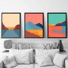 Kit 3 Quadros Abstratos Paisagens Coloridas (cópia) 33x24cm -