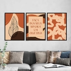 Kit 3 Quadros Abstratos Sonhos Objetivos 45x34cm - Com Vidro