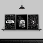 Kit 3 Quadros Albert Einstein Física 33x24cm - Com Vidro Mold