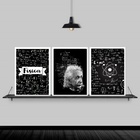 Kit 3 Quadros Albert Einstein Física 33x24cm - Com Vidro Mold