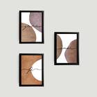 Kit 3 Quadros Amor, Fé, Gratidão - Abstrato 45x34cm - Com Vid