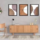 Kit 3 Quadros Amor, Fé, Gratidão - Abstrato 45x34cm - Com Vid