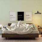 Kit 3 Quadros Amor Gratidão Família Significados 45x34cm - Co