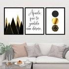 Kit 3 Quadros Aquele Que Guarda Não Dorme 24x18cm Moldura:mad