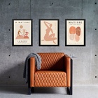 Kit 3 Quadros Arte Matisse Terracota 24x18cm - Com Vidro Mold