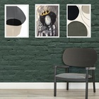 Kit 3 Quadros Arte Mulher Negra Cinza E Preto 45x34cm Moldura