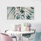 Kit 3 Quadros Azul E Branco