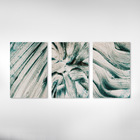 Kit 3 Quadros Azul E Branco