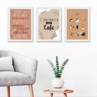 Kit 3 Quadros Café De Toda Forma 24x18cm - Com Vidro Moldura