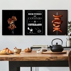 Kit 3 Quadros Cantinho Churrasco- Fotografias 45x34cm - Com V