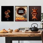 Kit 3 Quadros Cantinho Churrasco Fotografias Carnes 45x34cm M
