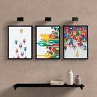 Kit 3 Quadros Ciclistas Ciclismo 24x18cm - Com Vidro Moldura: