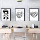 Kit 3 Quadros Coisas Boas Acontecem Aqui 33x24cm - Com Vidro