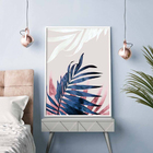 Kit 3 Quadros Com Moldura Branca Minimalista Planta 60x40cm